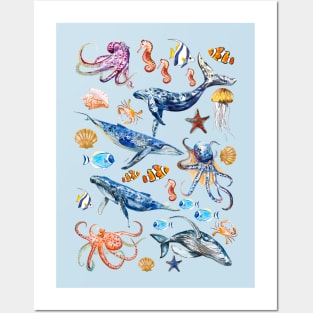 sea life Posters and Art